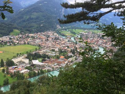 Switzerland, Interlaken, Thunersee. Harder Kulm photo