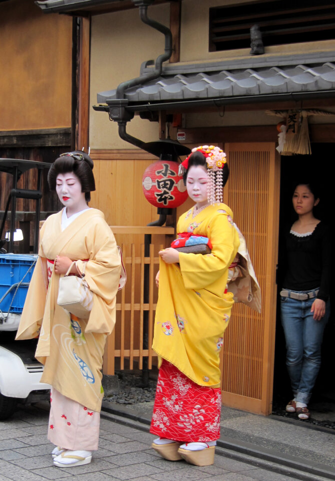 Apprentice geisha in western Japan, especially Kyoto