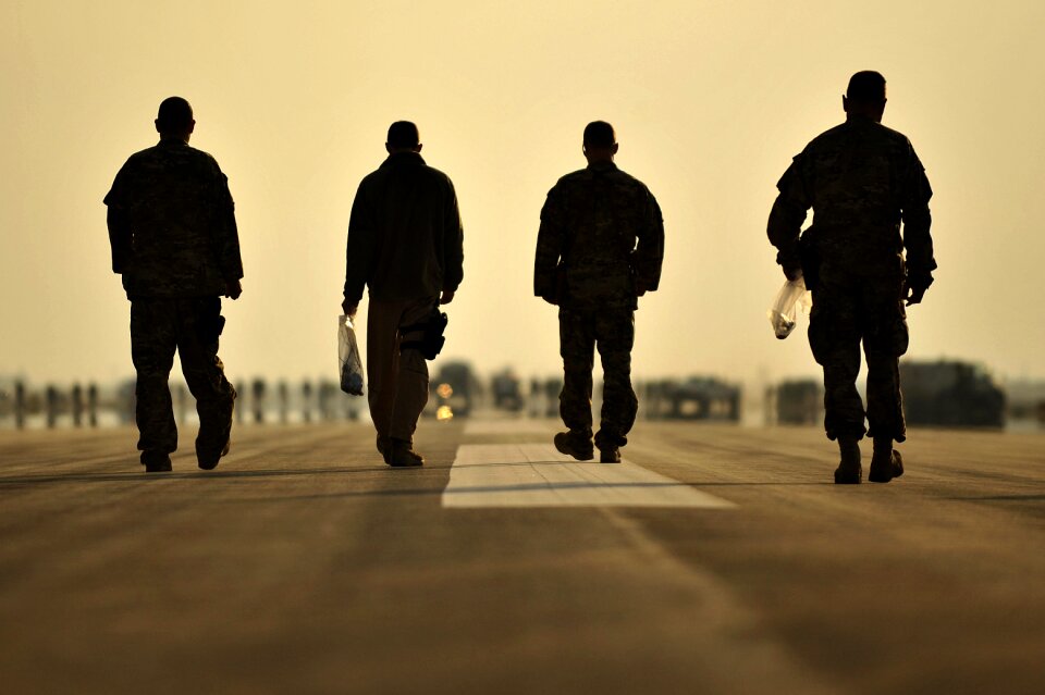 on the flightline at Bagram Airfield, Afghanistan