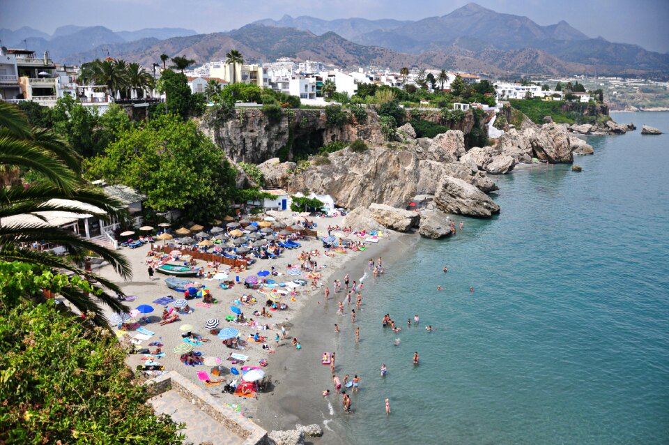Calahonda beach in the Balcon de Europa in Nerja