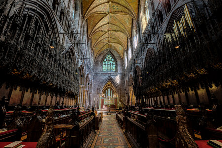 Interior view of Chester Cathedral, Chester, UK
