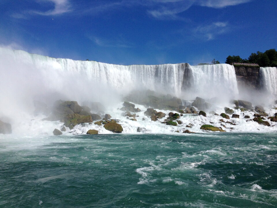 spectacular rainbow in the mist of Niagara Fall photo