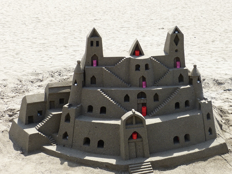 Sand sculpture castle