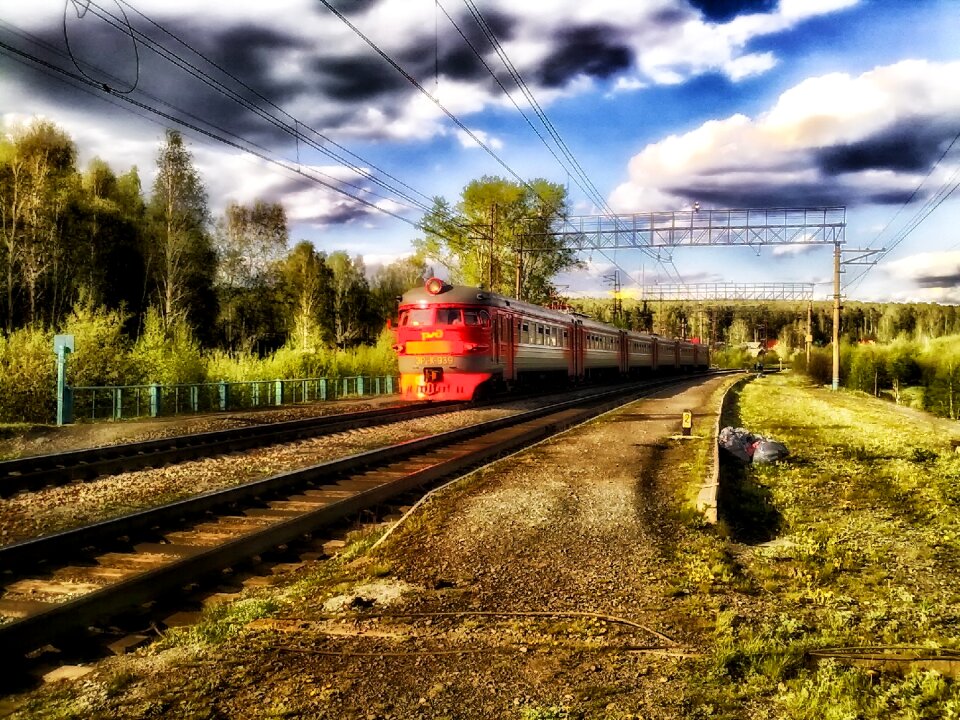 Railway track in Sverdlovsk Russia