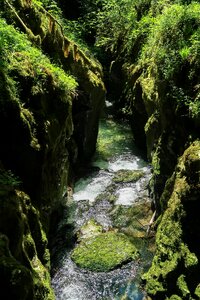 Jura mountain range river landscape, France
