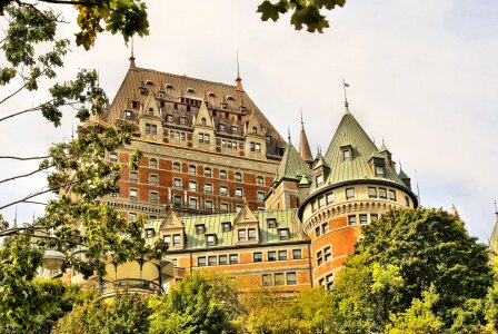The Chateau Frontenac, a landmark in old Quebec City, Canada.