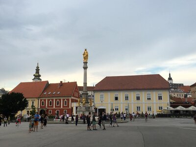 Cathedral in Zagreb city, capital town of Croatia photo