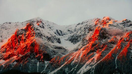 Sunset, sunrise in Alpes photo