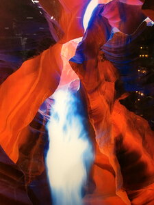 Light pole in Antelope Canyon, Arizona photo