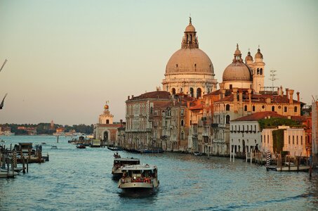 Grand Canal and Basilica di Santa Maria della Salute in Venice photo