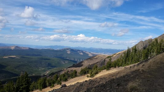 Huge Vista from Mt. Washburn over the Yellowstone plains