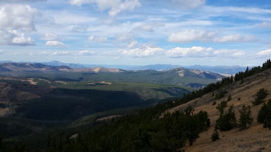 Huge Vista from Mt. Washburn over the Yellowstone plains
