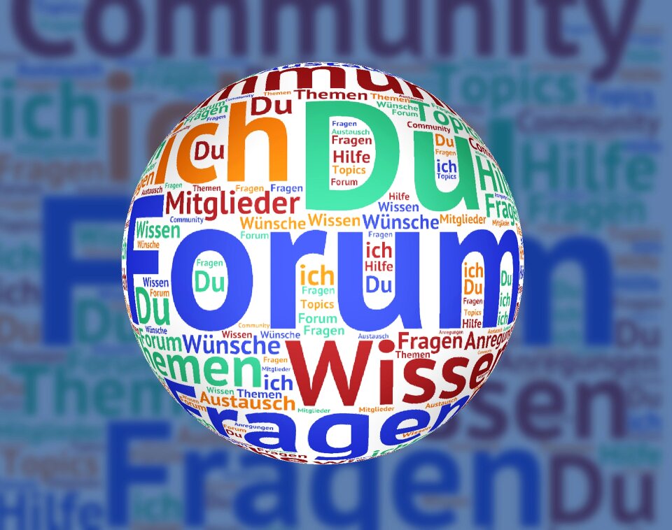 FORUM word cloud, business concept