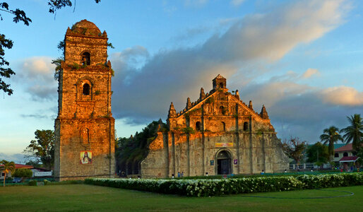 paoay church in paoay, ilocos norte, phillipines photo
