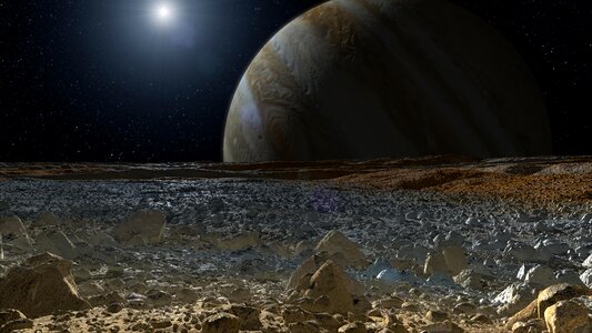 Simulated View from Europa's Surface