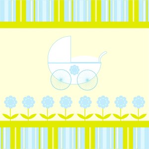 Baby Boy Stroller Background photo