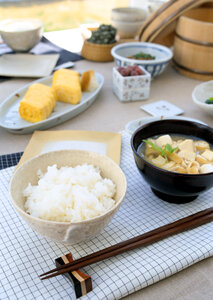 Breakfast of traditional Japanese photo