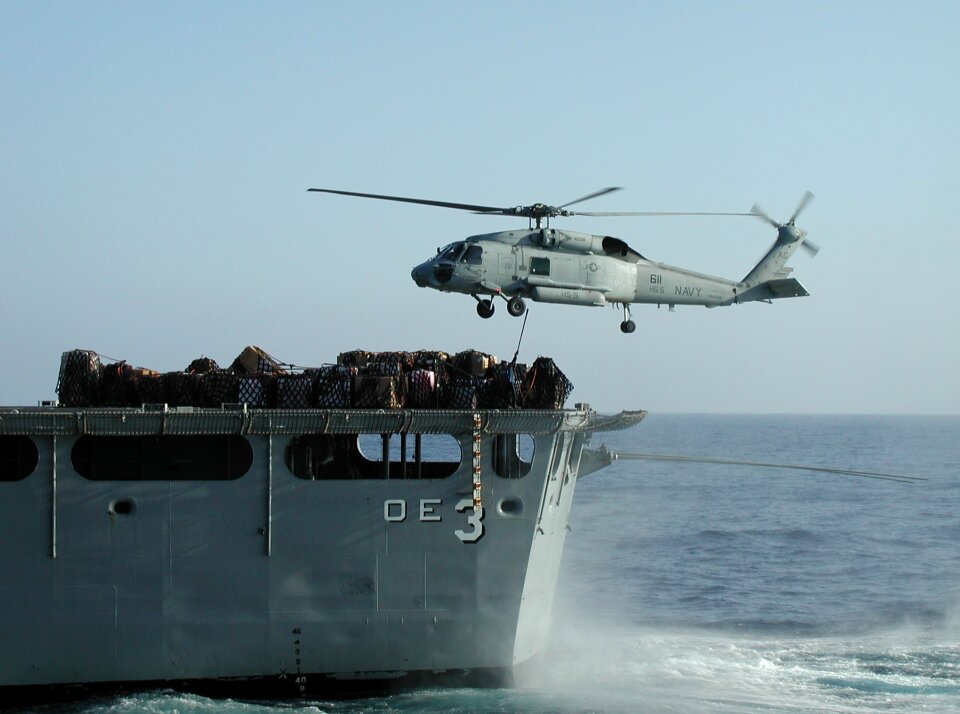 An H-60 Seahawk helicopter