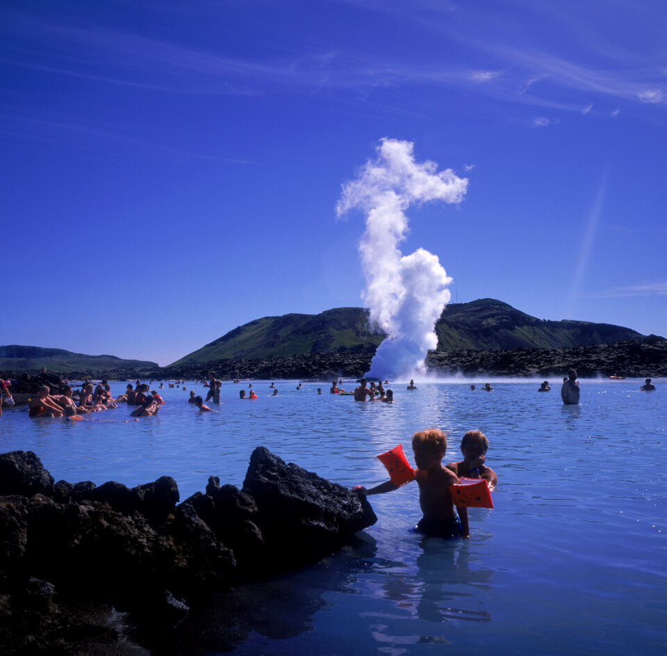 The Blue Lagoon geothermal bath resort in Iceland