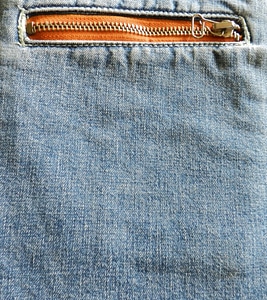 Zipper blue clothing photo