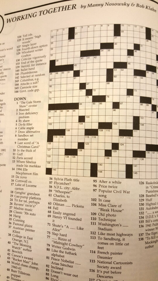 crossword puzzle