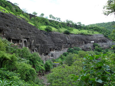 Ajanta Caves near Aurangabad, India. photo