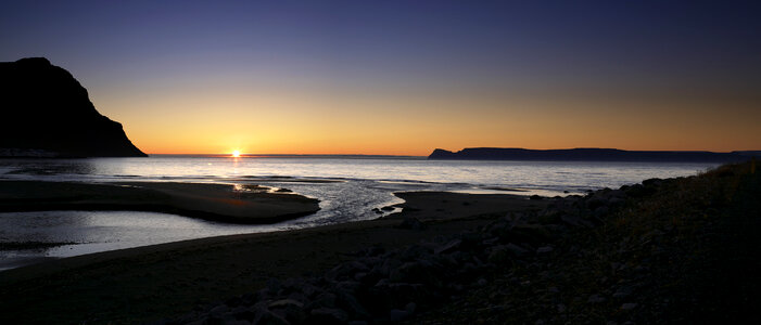 Iceland Nature Ocean Bolungarvik Sunset photo