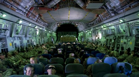 Kyrgyzstan on a C-17 Globemaster III