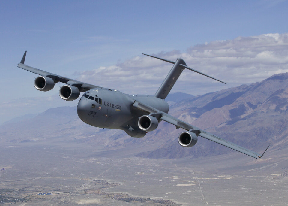 A U.S. Air Force C-17 Globemaster II