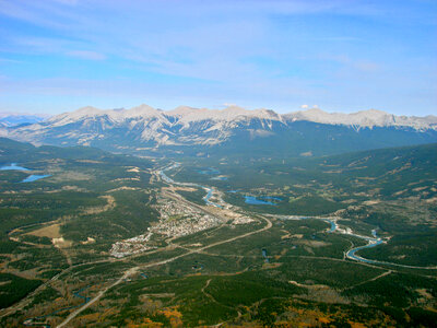 Jasper Mountains. in Alberta, Canada photo