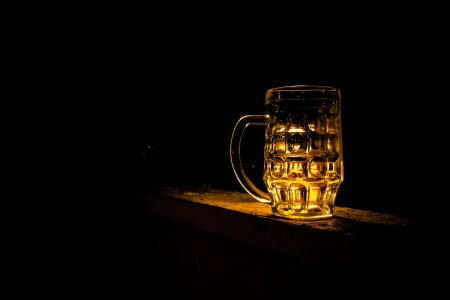 cold glass of beer photo