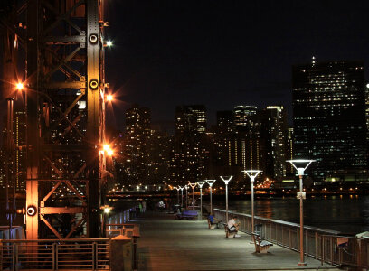 New York skyline by night photo
