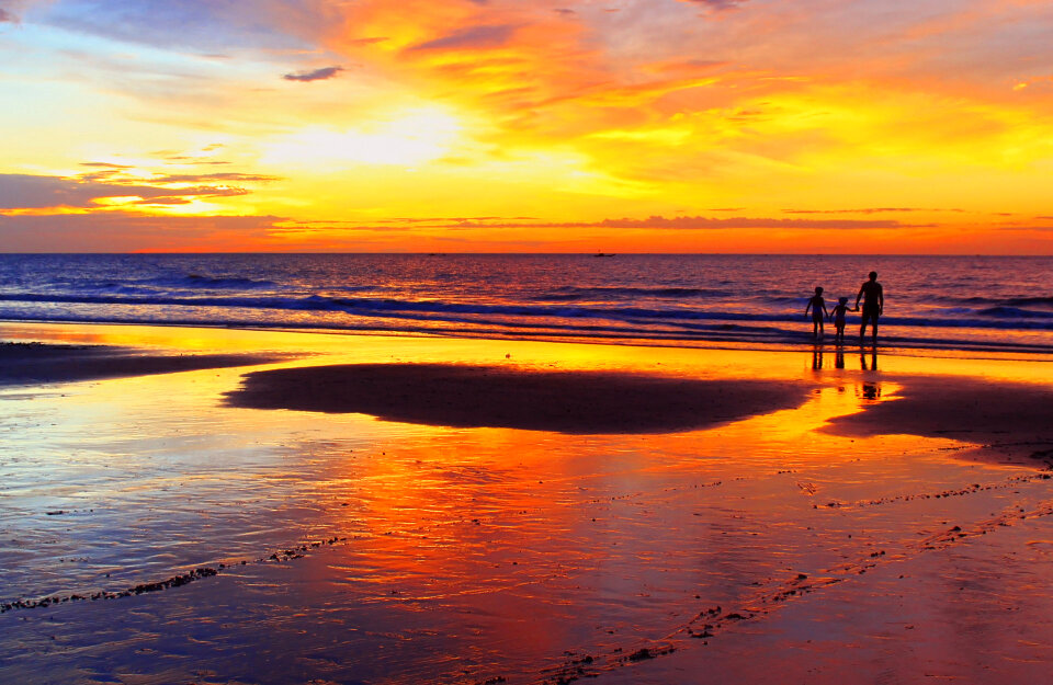 colorful sky just before sunrise
