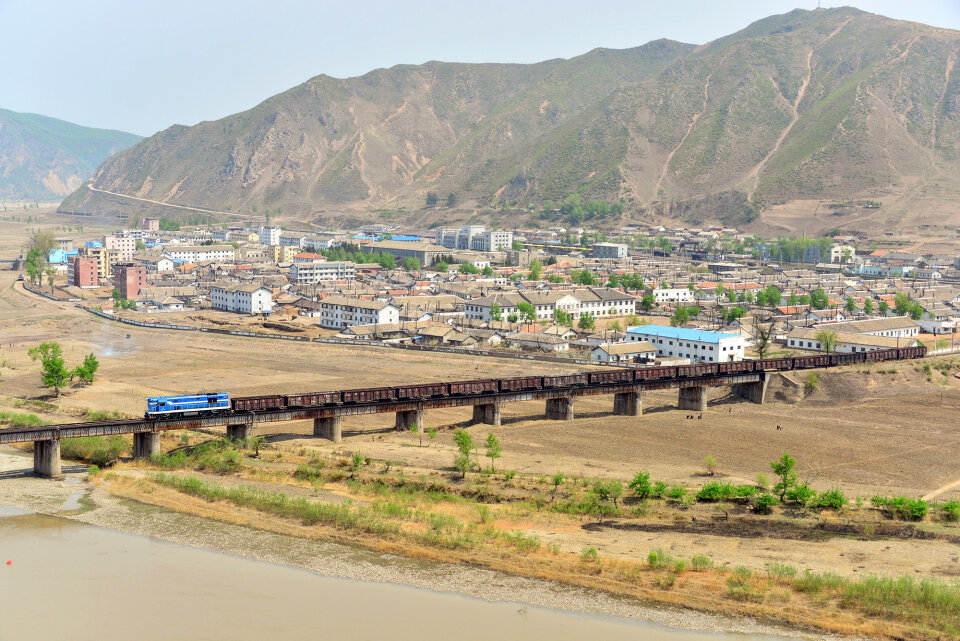 bridge at Tumen, Jilin province, China, river border