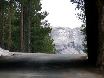 a tunnel on Iron Mountain Road NATIONAL MEMORIAL Mount Rushmore photo