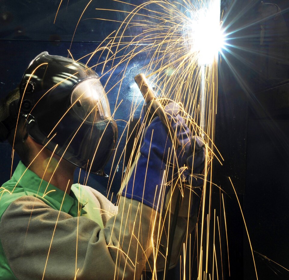 Welder in a factory