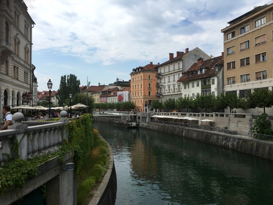 Slovenia Ljubljana Tromostovje Ljublianica river