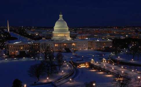 US Capitol Building in winter - Washington DC photo