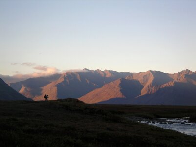 A hiker in Gates Of The Arctic National Park photo