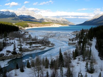 Cline River near Abraham Lake in Western Alberta, Canada