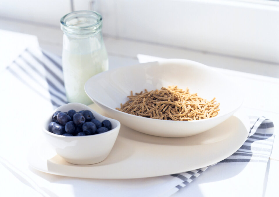 Muesli breakfast on table