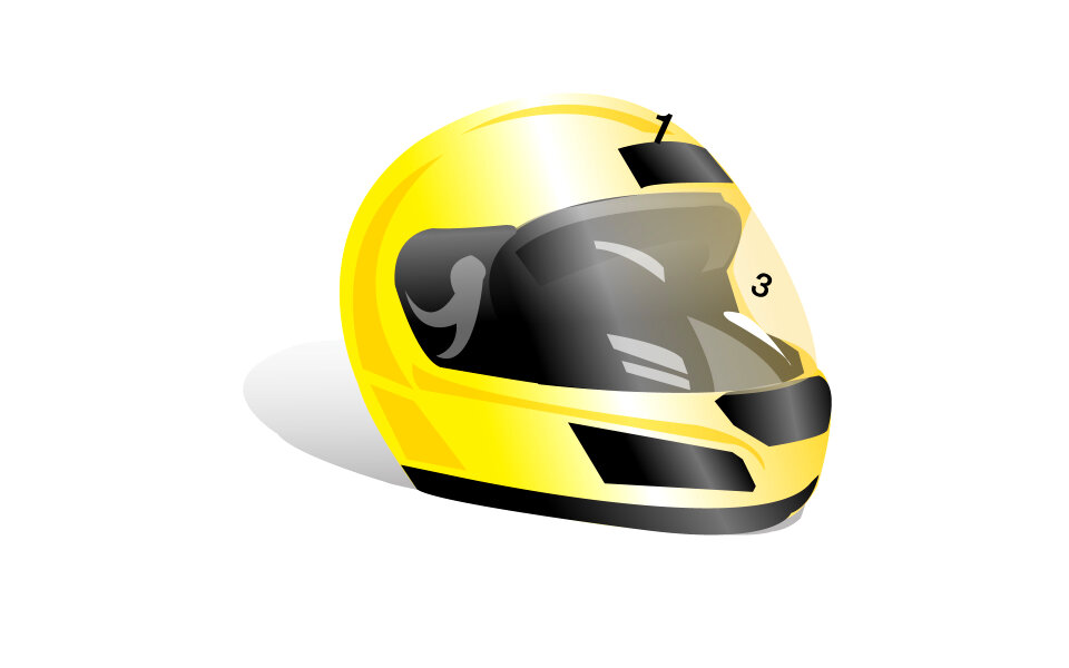 Modern full face motorcycle helmet icon