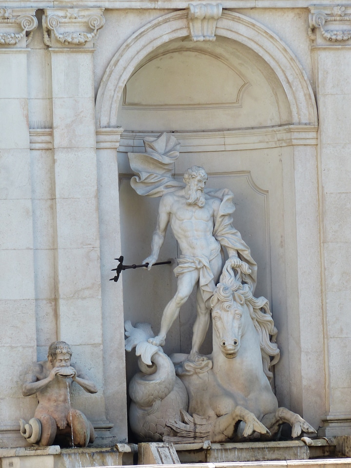 Sea god neptune trident