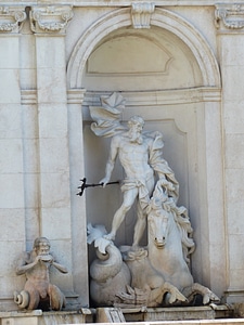 Sea god neptune trident