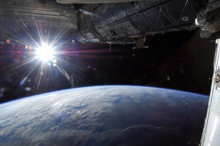 Sun Over Earth's Horizon photo