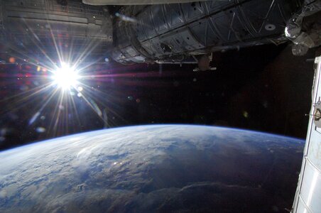 Sun Over Earth's Horizon