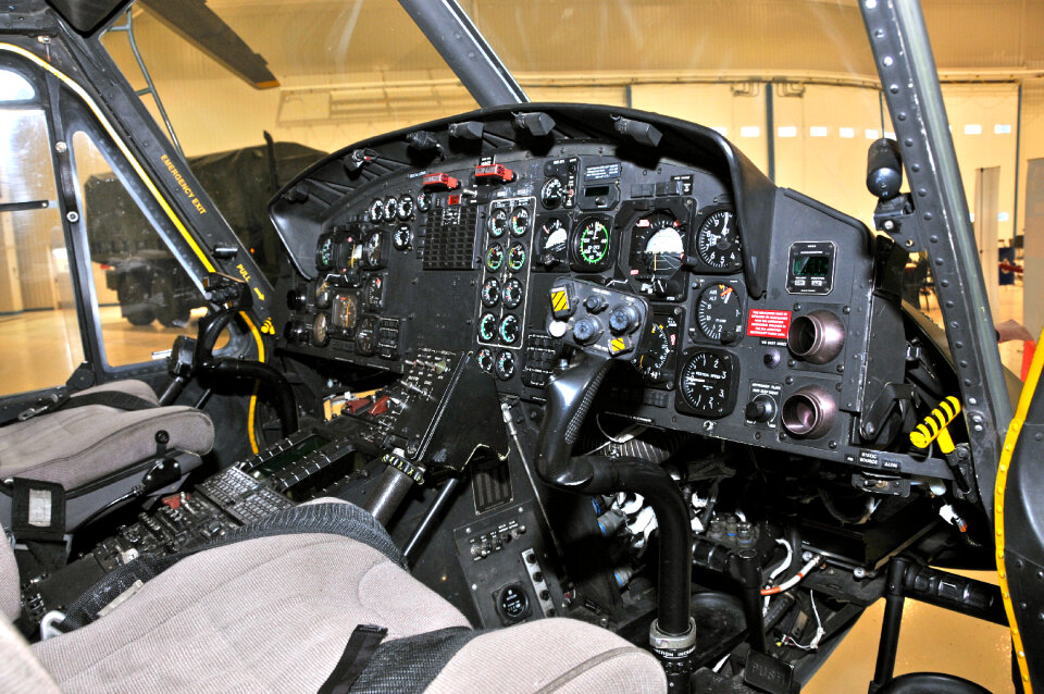 CH-146 helicopter cockpit