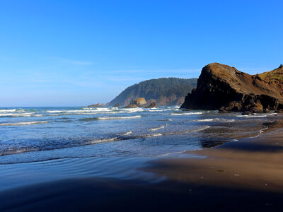Ecola Point at Pacific Coast in Oregon photo