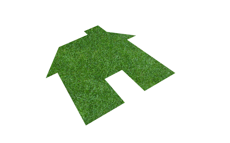 Lawn in the form of house - png
