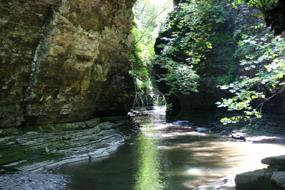 Watkins Glen Gorge Watkins Glen valley in woods with rocks